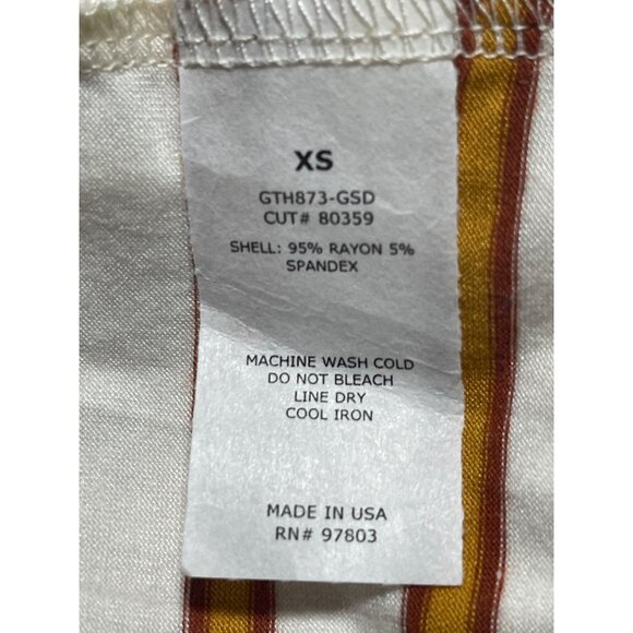 Striped Sleeveless Tank Top With Tie Back Detail by Green Envelope Womens XS - Picture 6 of 6